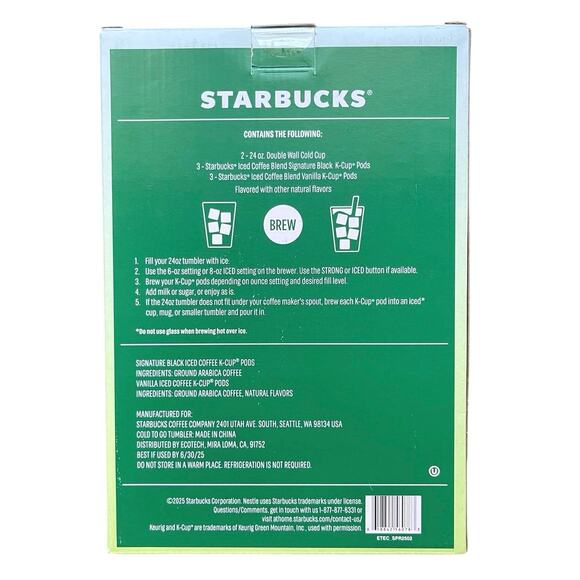 Starbucks Tumbler Set, Iced Coffee, 24oz, Coffee Lover Gift, Fall Girlie, - Picture 2 of 7